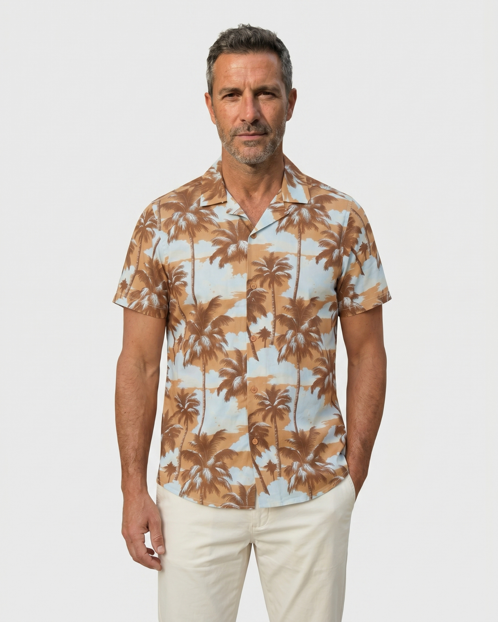 Acapulco Resort Shirt - Sunset Palm