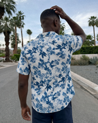 Azzurro Botanical Shirt - Azurro Blue