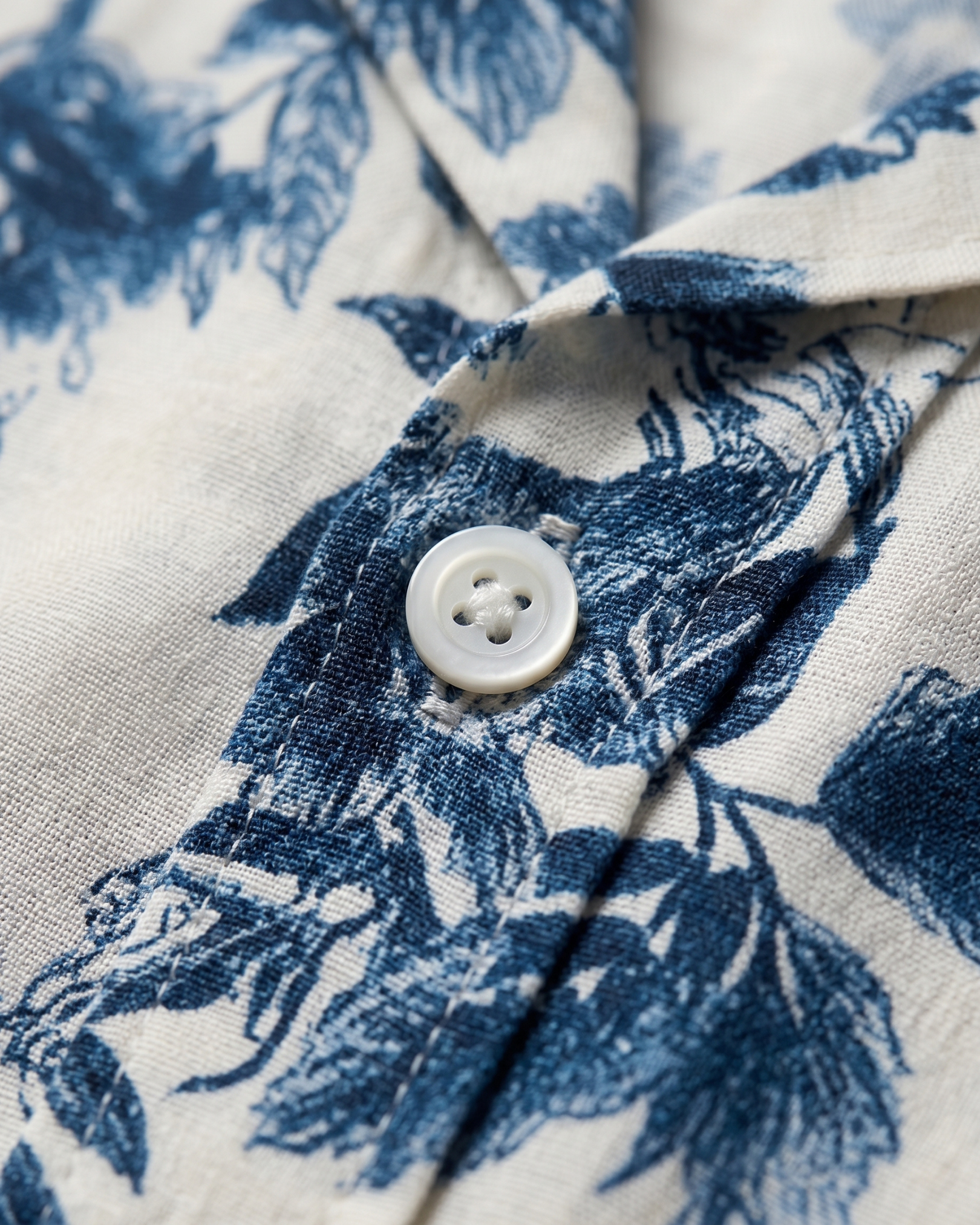 Azzurro Botanical Shirt - Azurro Blue