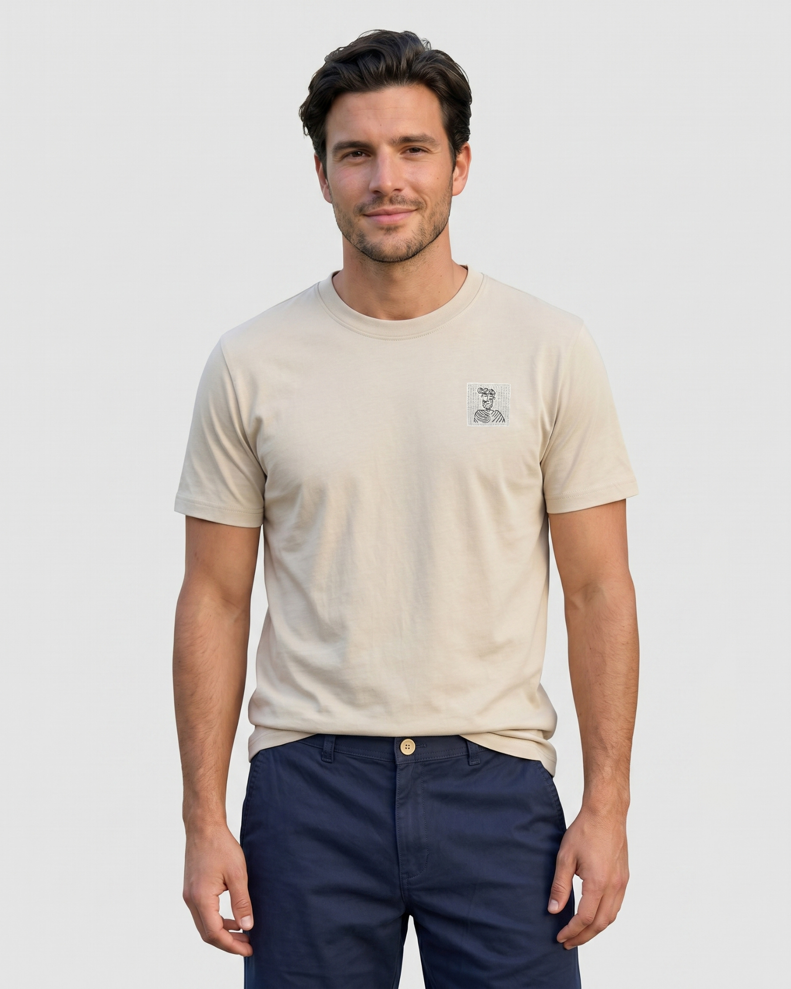 T-shirt Heritage Modal – beżowy