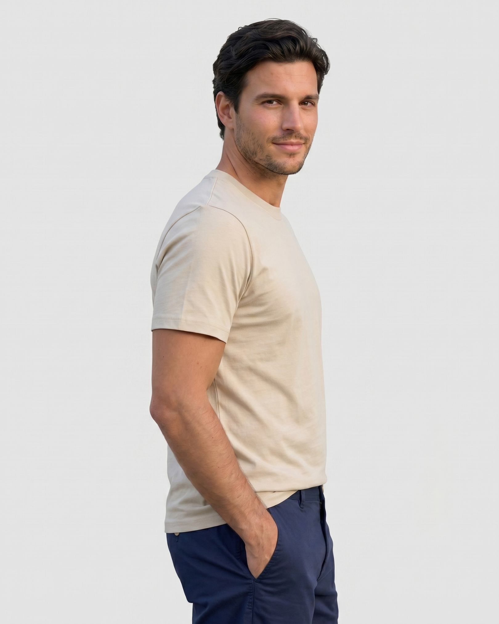 T-shirt Heritage Modal – beżowy