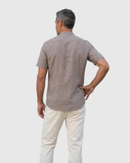 Lagos Mao Shirt - Stone Taupe