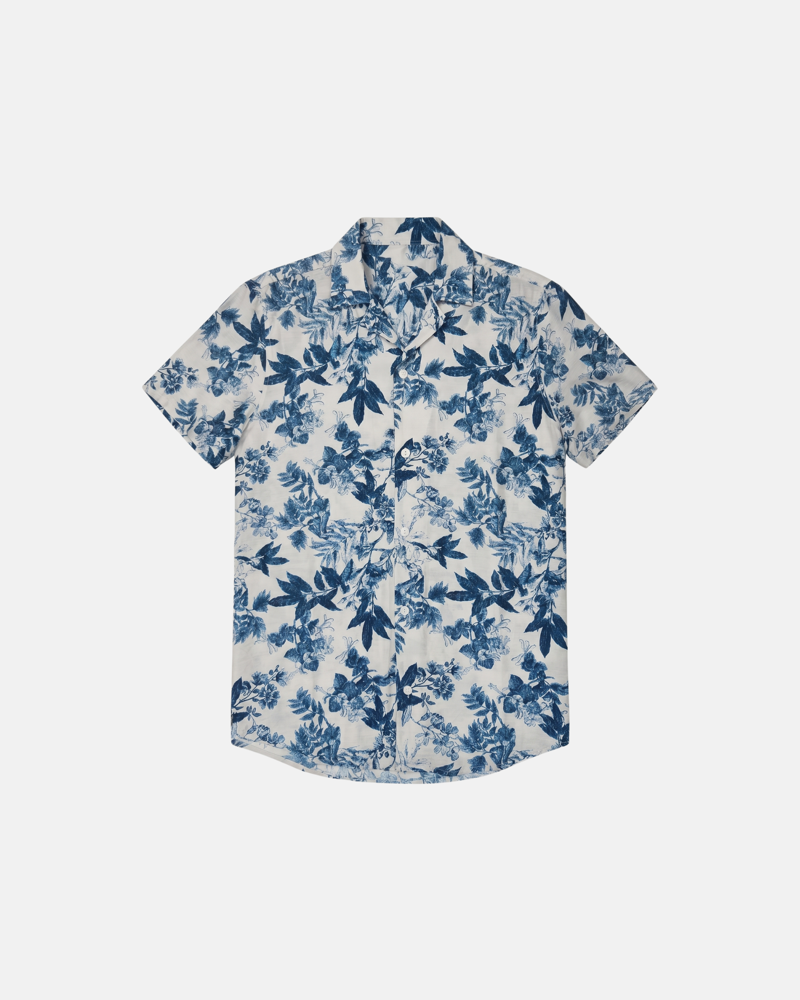 Camisa Botánica Azzurro - Azul Azurro